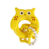 Іграшка-брязкальце Lindo Сова з кільцями, жовтий (1618 жовт) - Pampik