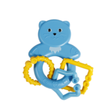 Игрушка-погремушка Lindo Котик с кольцами, синий (1617 син) - Pampik