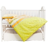 Комплект дитячого ліжка Twins Comfort Каченята, 120х60, зелений, 3 елементи (3051-C-027) - Pampik