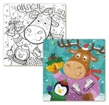 Пазл 2 в 1 DoDo Олень и пингвинчик, 16 элементов (300353) - Pampik - 3