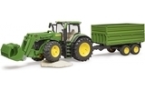 Игрушка Bruder трактор John Deere 7R 350 с погрузчиком и прицепом (03155) - Pampik - 4