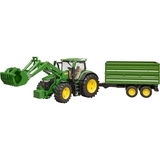 Игрушка Bruder трактор John Deere 7R 350 с погрузчиком и прицепом (03155) - Pampik
