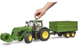 Игрушка Bruder трактор John Deere 7R 350 с погрузчиком и прицепом (03155) - Pampik - 2