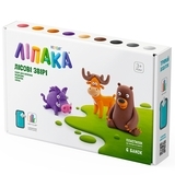 Набір пластиліну, що самостійно твердіє, Ліпака Лісові звірі: ведмедик, олень, кабанчик (60044-UA01) - Pampik - 2