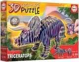 Пазл 3D Educa Трицератопс, 67 елементів (19183) - Pampik - 3