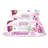 Вологі серветки Giggles Flower Sensation, з клапаном, 72 шт. - Pampik