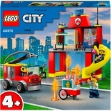 Конструктор LEGO City Пожежне депо та пожежна машина 153 деталі (60375) - Pampik
