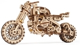 Механічний 3D-пазл Ukrainian Gears Мотоцикл Scrambler UGR-10 з коляскою, 380 ел. (70137) - Pampik - 2
