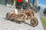 Механічний 3D-пазл Ukrainian Gears Мотоцикл Scrambler UGR-10 з коляскою, 380 ел. (70137) - Pampik - 17
