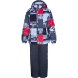 Комплект Huppa Yoko 1, р.122, красный с принтом/тёмно-серый - Pampik