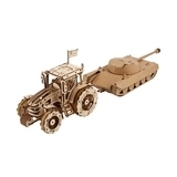 Механический трехмерный пазл Ugears Трактор побеждает (4820184121591) - Pampik