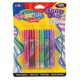 Клей Colorino Swirl с блестками, 6 цветов (68857PTR) - Pampik