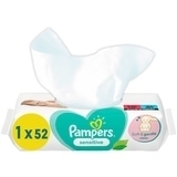 Подарунок. Дитячі вологі серветки Pampers Sensitive, 52 шт. - Pampik