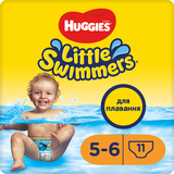Подгузники-трусики для плавания Huggies Little Swimmers 5-6 (12-18 кг), 11 шт. - Pampik