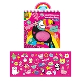 Книжка-раскраска SES Creative Блесточки, 15 листов с раксрасками, 40 стикеров с блестками (00114S) - Pampik - 2