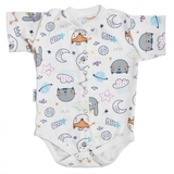 Боді-футболка Twins, інтерлок, р.68, print, білий з принтом (W-112-TB-К68-20) - Pampik - 4