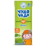 Уцінка. Сік Чудо-чадо яблучний неосвітлений стерилізований, 200 мл