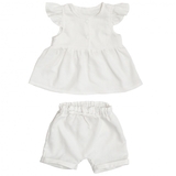 Комплект одягу Twins Linen, льон, р. 74, white, білий (W-101-HTL74-01) - Pampik