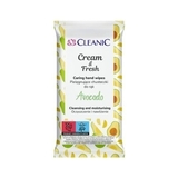 Освіжаючі вологі серветки Cleanic Cream&Fresh Avocado, 15 шт (5900095035954) - Pampik