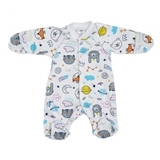 Комбінезон-чоловічок Twins, інтерлок, р.62, print, білий з принтом (W-111-TК-62-20) - Pampik - 4