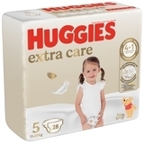 Підгузки на липучках Huggies Extra Care 5 (11-25 кг), 28 шт. - Pampik