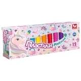 Пластилин круглый восковый Школярик Unicorn, 12 цветов (303221007-UA) - Pampik