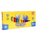 Пластилин круглый Школярик, 12+1 цветов (303115007-UA) - Pampik