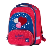 Шкільний рюкзак Yes S-30 Juno Ultra Heart beat, малиновий з синім (555479) - Pampik