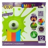 Пластилін ZiBi Smart Line, 12 кольорів (ZB.6224) - Pampik