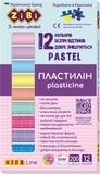 Пластилін ZiBi PASTEL KIDS Line 12 кольорів (ZB.6240) - Pampik
