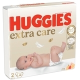 Підгузки на липучках Huggies Extra Care 2 (3-6 кг), 82 шт. - Pampik - 2