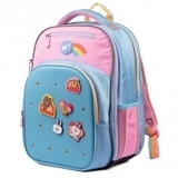 Напівкаркасний рюкзак YES S-96 Line Friends для дівчаток, 40х29х18,5 см, рожевий/блакитний (559411) - Pampik