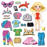 Магнитная игра одевалка Vladi Toys Trendy Girl в папке (VT3204-32) - Pampik - 3