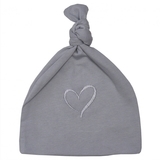 Шапочка-вузлик Twins Сердечко, інтерлок, 0-3 міс., grey, сірий (W122-TNT-10) - Pampik