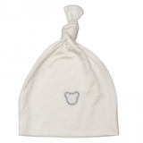 Шапочка-узелок Twins Мишка, интерлок, 0-3 мес., ecru, светло-бежевый (W125-TNВ-202) - Pampik