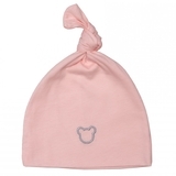 Шапочка-вузлик Twins Ведмедик, інтерлок, 0-3 міс., pink, рожевий (W125-TNВ-08) - Pampik