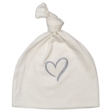 Шапочка-вузлик Twins Сердечко, інтерлок, 0-3 міс., ecru, світло-бежевий (W122-TNT-202) - Pampik