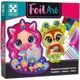 Набір для творчості Vladi Toys Foil Art Чарівні тваринки, укр. (VT4433-10) - Pampik