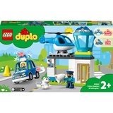 Конструктор LEGO DUPLO Town Поліцейська ділянка та вертоліт, 40 деталей (10959) - Pampik