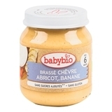 Органическое молочное пюре Babybio из козьего молока с бананом и абрикосом, 130 г - Pampik - 2