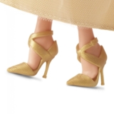 Коллекционная кукла Barbie Праздничная в роскошном золотистом платье (HJX04) - Pampik - 6