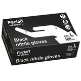 Рукавички нітрилові Paclan Expert, розмір L, чорний, 100 шт. - Pampik