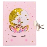 Блокнот дитячий Malevaro з віконцем та рідкими блискітками Мрійливий єдиноріг (W361945) - Pampik