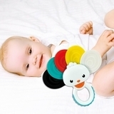 Игрушка-погремушка прорезыватель Clementoni "Радужный павлин" (17325) - Pampik - 3