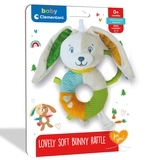 Мягкая игрушка-погремушка Clementoni "Кроленок" (17787) - Pampik - 4