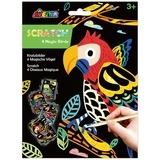 Набор для творчества, скретч-арт Avenir Волшебные птички, 4 раскраски - Pampik