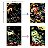 Набор для творчества, скретч-арт Avenir Волшебные птички, 4 раскраски - Pampik - 3