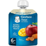 Фруктово-овочеве пюре Gerber Яблуко, морква, манго, 90 г - Pampik