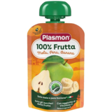 Пюре Plasmon Merenda 100% Frutta Яблоко, груша и банан с витаминами, 100 г - Pampik