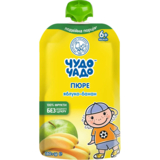Пюре Чудо-чадо Яблуко-банан без цукру, 180 г - Pampik